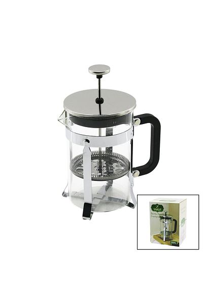 Mu Art Frechpress 800ml Glass Herb Strainer Metal Cage - Plastic Handle Metal Coated Pls.Cover (4767)