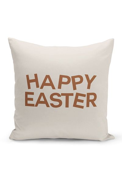 Bertille Home Spring Series Double Sided Digital Printed Throw Pillow Cover (Spring Easter Eastercushion Cover)