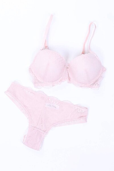 Pierre Cardin طقم حمالة صدر عادية غير مدعمة من الدانتيل للنساء