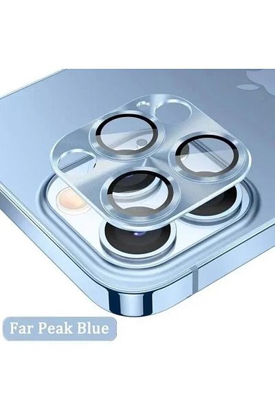 Choice 15Pro or 15ProMax Blue Metal Camera Lens Glass Protector For iPhone 11 12 13 14 15 Pro Max Mini 14Pl