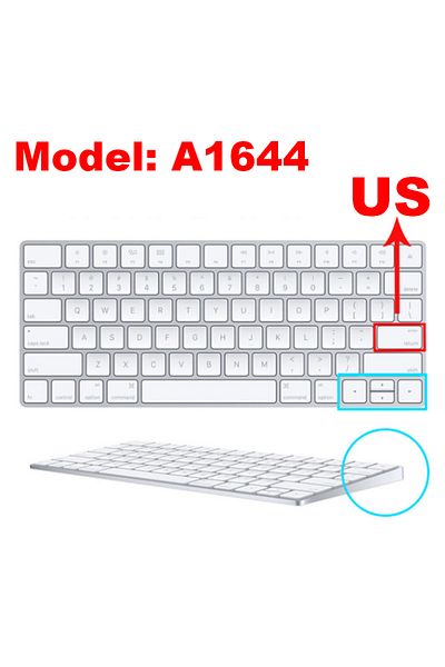 Choice غطاء لوحة مفاتيح الولايات المتحدة A1644 لجهاز iMac A1314 A1644 A1843 A1243 لاسلكي بتقنية البلوتوث Magic Numic Silicone E