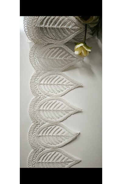 dantelci Krem yaprak Fransız dantel