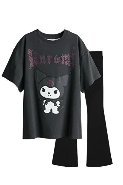 Pink Hippo Kids Printed T-Shirt and Spanish Steel Leggings Girl Set