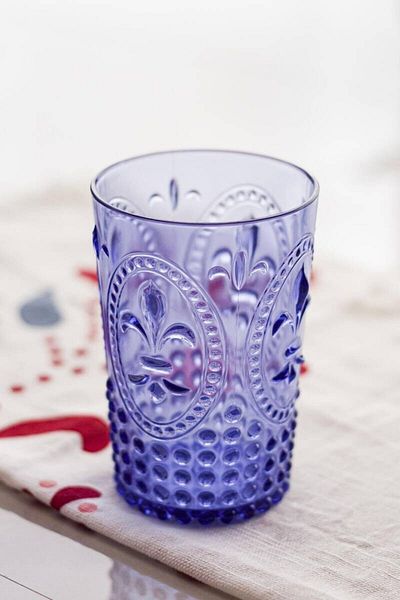 Depa Acrylic Blue Single Short Cup & Water Soft Drink Coffee Side Cup 400 ml (Not Glass)