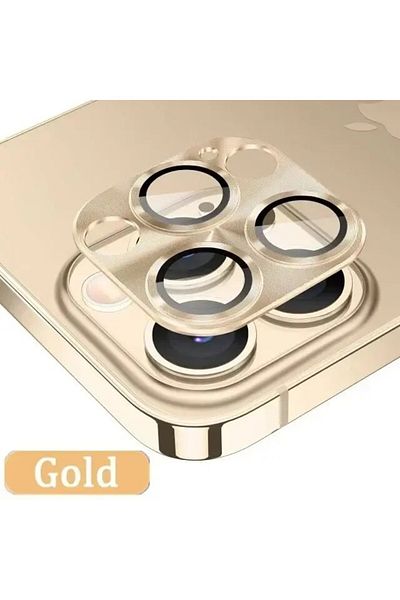 Choice For iPhone 12ProMax Gold Metal Camera Lens Glass Protector For iPhone 11 12 13 14 15 Pro Max Mini 14