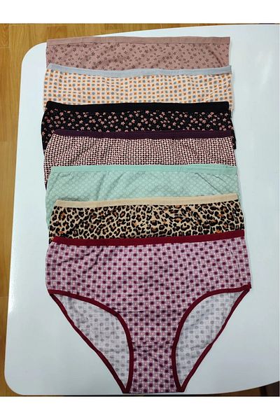 LİRONA A+ Quality Large Size 5 Pack Knitted Single Jersey Panties