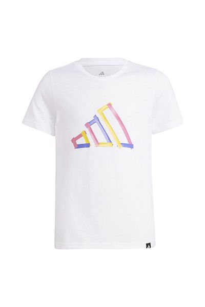 adidas Grafică cu logo-ul tehnologiei Çocuk Beyaz Tişört (JD4638)