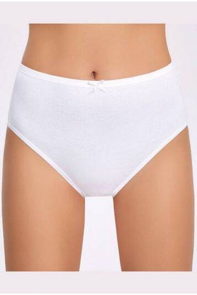 İLKE İÇ GİYİM White Women's Bato Panties with Bow and Piping, 3 Pieces