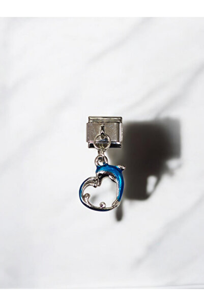 Bluw Jewelry سحر إيطالي بنمط القلب والدلفين
