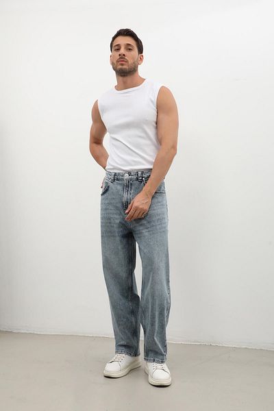 BANNY JEANS Ice Blue Ανδρικό Παντελόνι Skater Fit Jean