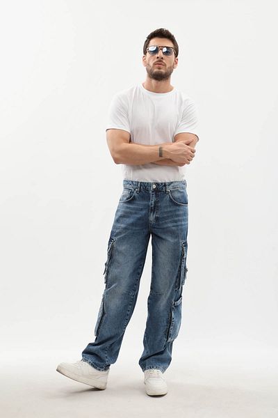 BANNY JEANS Ανδρικό τζιν παντελόνι Cargo Pocket