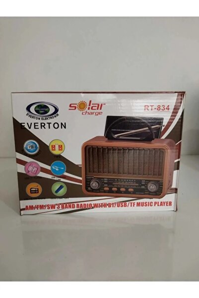kar-bul Rt-834 Orta Solar Güneş Enerjili Bluetooth, Nostalji ,band Radyo ,usb...