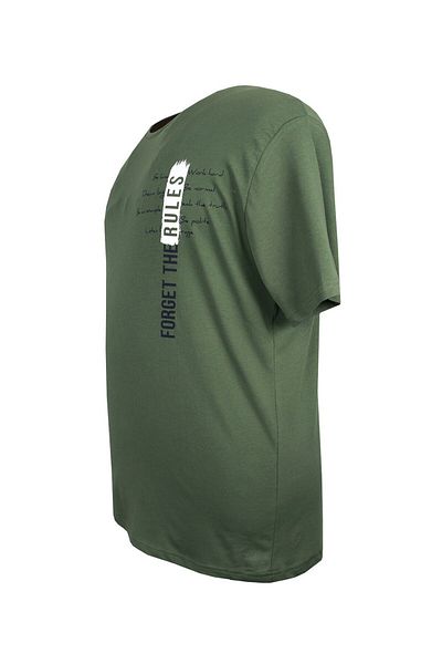 tambattal Men's Large Size Printed Single Jersey Crew Neck T-Shirt