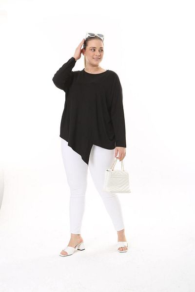 xlargebutik Black Long Sleeve Style Buluz New Model