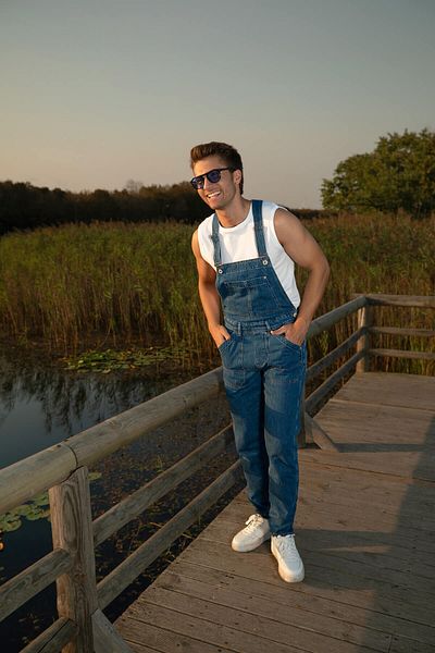 BNY JEANS Ανδρικό παντελόνι Jean Jumpsuit
