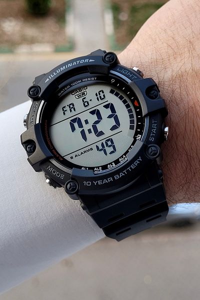 Casio Original Silicone Band 100mt Waterproof Digital Men Wristwatch Guaranteed+ Wristband