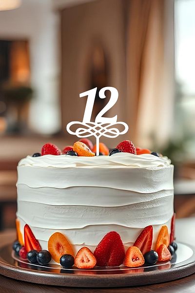 oalpo 14. Age Birthday Cake Toothpick, Cake Topper, Reusable