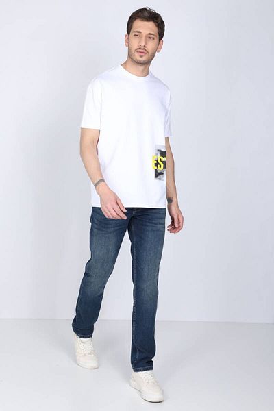 Bluewhite Pantaloni de jeans pentru bărbați, albastru închis, cu picioare drepte