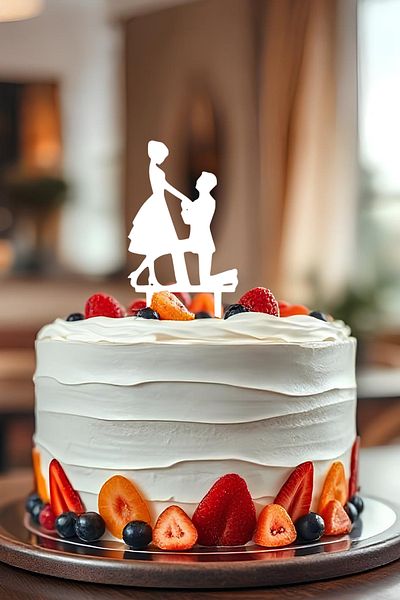 oalpo Wedding Anniversary Cake, Wedding Cake Toothpick, Cake Decoration, Reusable