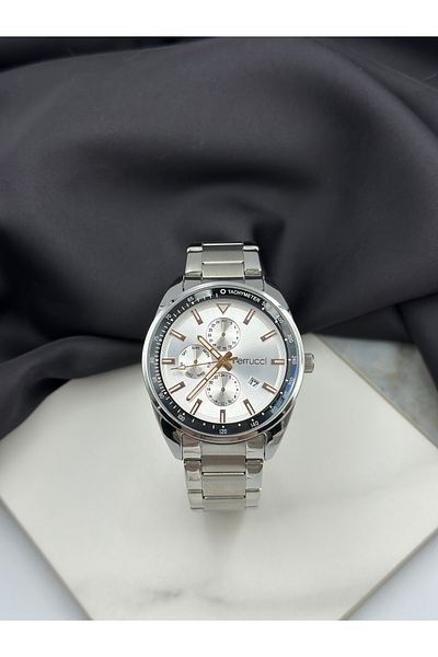 Ferrucci Silver Sport Design Steel Cord Ferrucci Men Wrist Watch