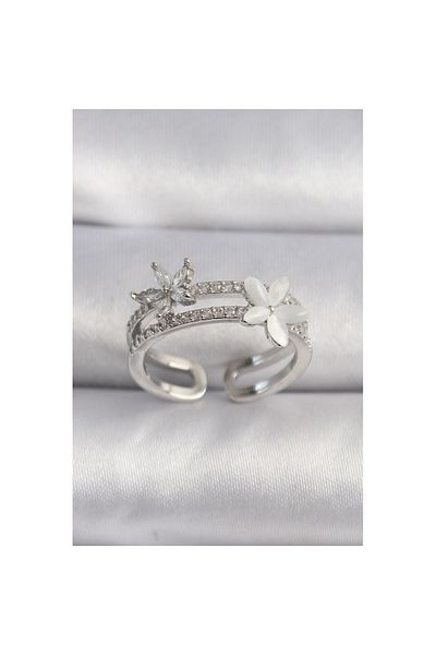 Skygo Zircon Stone Flower Model Women's Ring - Tj-Byk3513