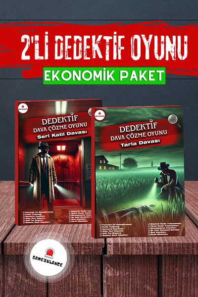 GameBulance 2 Pack Detective Game / Solve Murder / Detective Game / Who Is the Killer / Serial Killer and Field Case