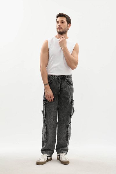 BANNY JEANS Ανδρικό τζιν παντελόνι Cargo Pocket