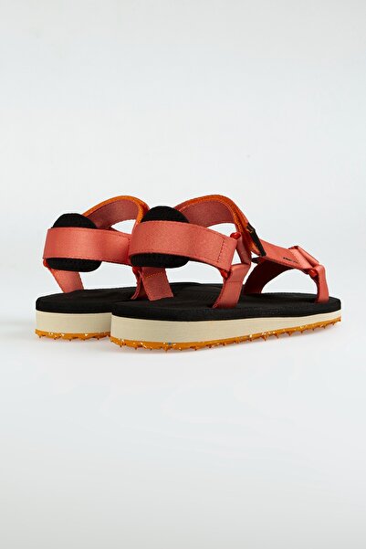 walviss Willy Women's Woven Fabric Velcro Sports Flat Sole Red Sandals