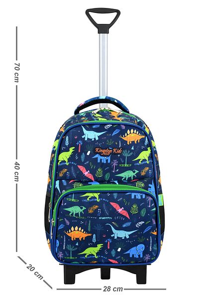 Kingston Hill Set de 3 genți pentru școala primară Dinosaur Rickshaw - Mecanism de rikșă staționar (picior frontal pliabil)