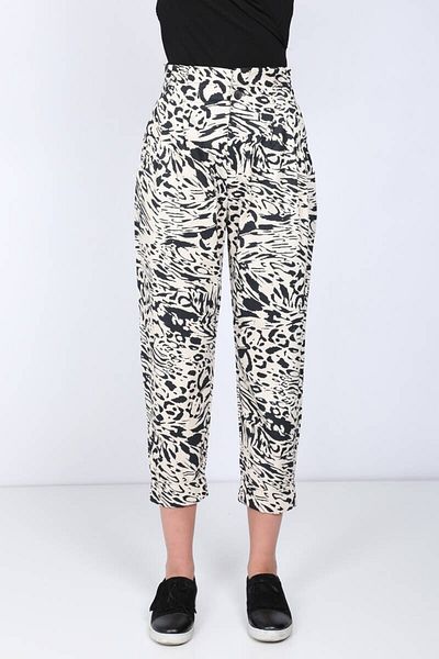 MARKAPIA Pantaloni de damă cu model Paperbag cu două picioare