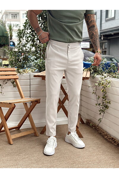 manch collection Basic Tek Düğmeli Jogger Pantolon gri