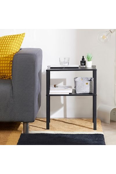 IKEA Bedside table, black, 42x34 cm