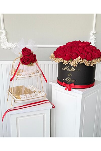 Eminönü Baskı Merkezi Kız İsteme Çikolatası 88 adet 41 gül İsteme çiçeği Söz,...