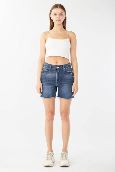 BANNY JEANS Pantaloni scurți de jeans de damă, albastru închis