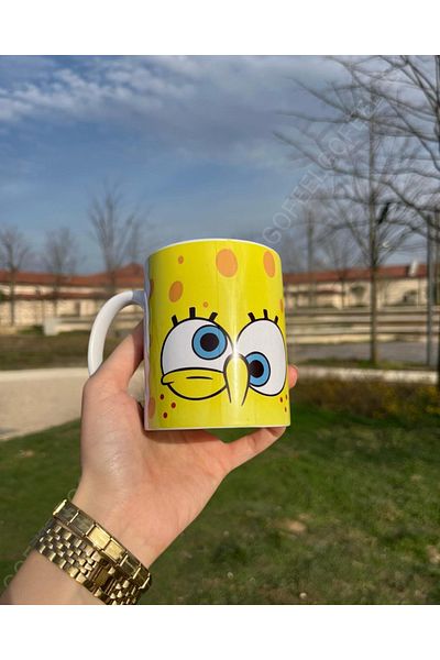 Gofeel Harajuku Street Spongebob Full Printed Porcelain Mug Cup