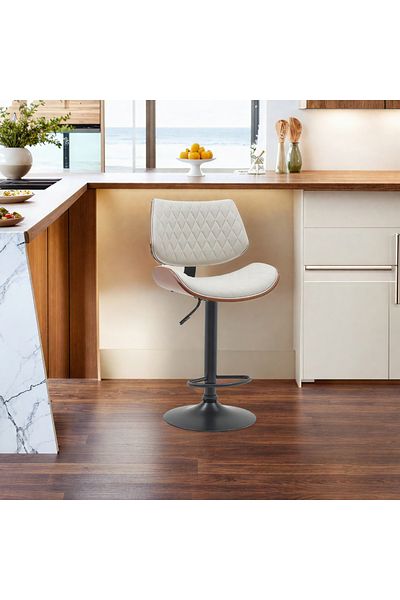 Ebticar Fabric Bar Chair-OFF WHITE