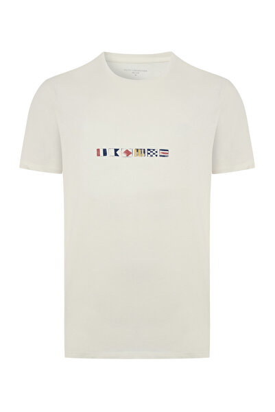 Mudo BASKILI BİSİKLET YAKA KISA KOLLU T-SHIRT