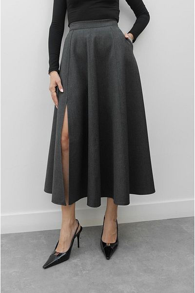 Havoş Φούστα Anthracite Mitte Slit