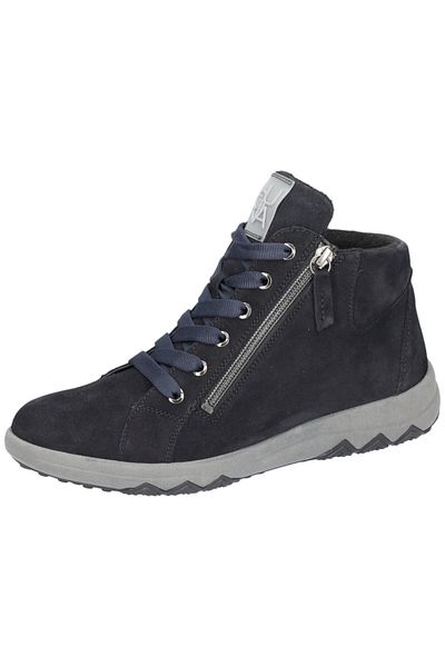 Waldläufer Damen Low Sneaker Teresa 961801 195 Blau 021 Deepblue Leder