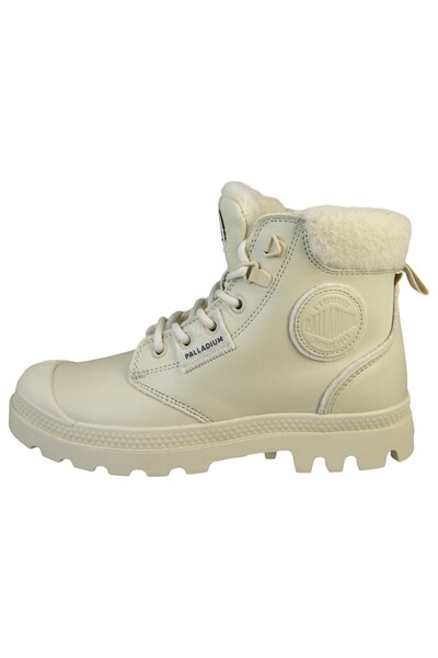Palladium Damen Sportliche Stiefelette Pampa Hi Snow 94380-175-m Creme Almond Milk Leder