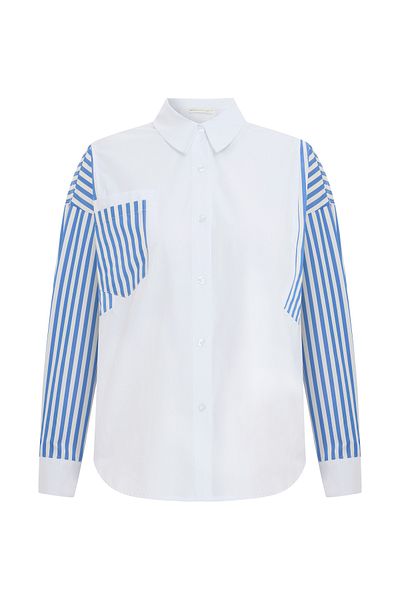 Mudo Long Sleeve Shirt with Striped Pockets