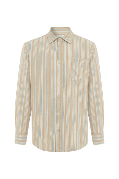 Mudo Comfort Fit Striped Long Sleeve Shirt