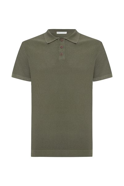 Mudo Polo Collar Short Sleeve Knitwear Sweater