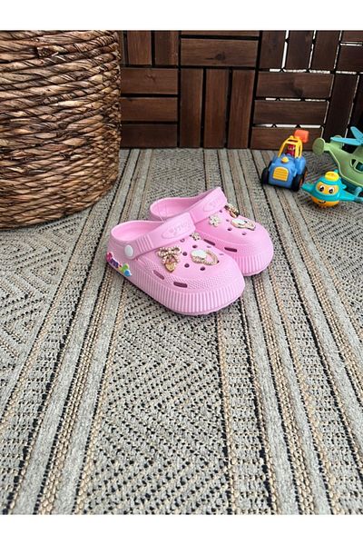 Behtah Kundura Girl's Closed Front Daily Sandals Non-Slip Thick High Sole Stone Slippers 6 Pieces Ornament