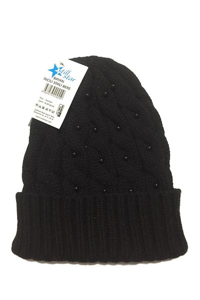 Kcrhome Still Star 100% Acrylic Pearled Glitter Beret & Black