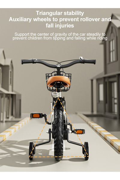 Ma Baby 12 inch Bicycle for Kids, with Training Wheel and Adjustable Seat, for 2-8 Years Boy and Girls