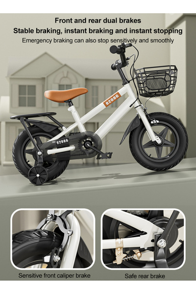 Ma Baby 12 inch Bicycle for Kids, with Training Wheel and Adjustable Seat, for 2-8 Years Boy and Girls