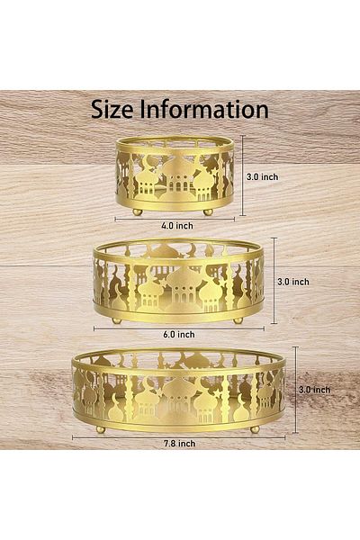 COOYA 3 Pcs Ramadan Trays, Food Storage Containers for Eid and Eid Ramadan Activity Party