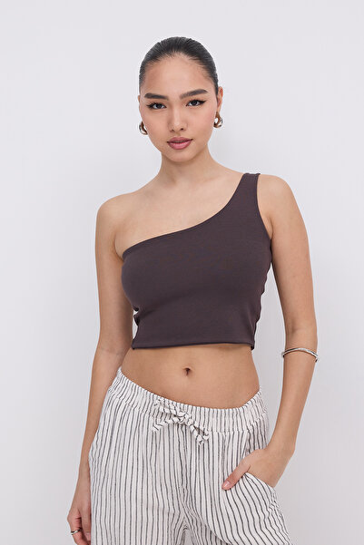 Addax Μονό ώμο Crop Tank Top A13618-p13