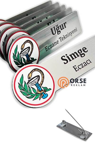 Eczane Yaka Kartı - 1 Adet Baskılı Fiyatıdır. Iğneli